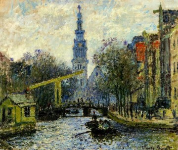 Canal à Amsterdam Claude Monet Peinture à l'huile